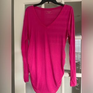 Pink Motherhood Maternity Long sleeve tee | Rouched sides